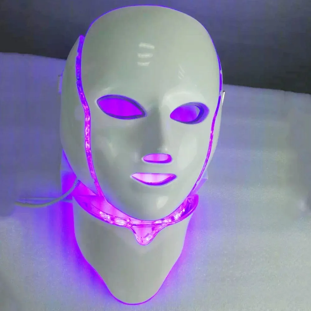 Хит! Машина для красоты лица светодиодный светильник терапия маска для лица 7 цветов омоложение кожи светодиодный маска для лица