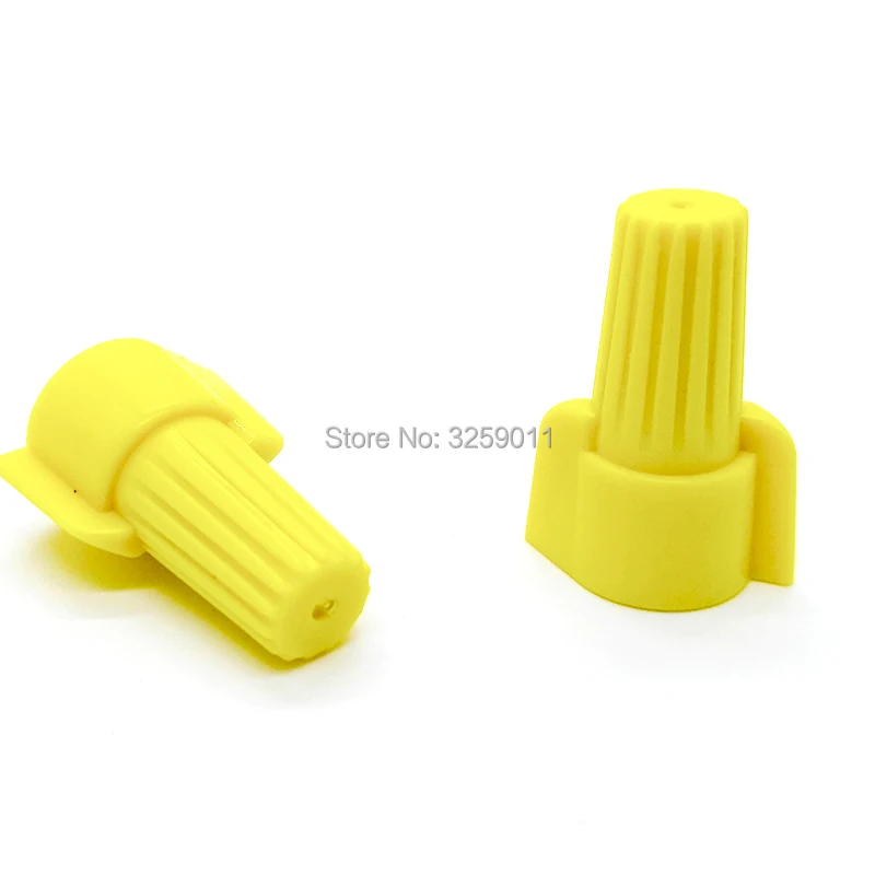 

1PCS Double Wings Screw On Wire Connectors P 11 Yellow 18-10AWG Nylon Electrical Wire Twist Nut Connector Terminals Cap