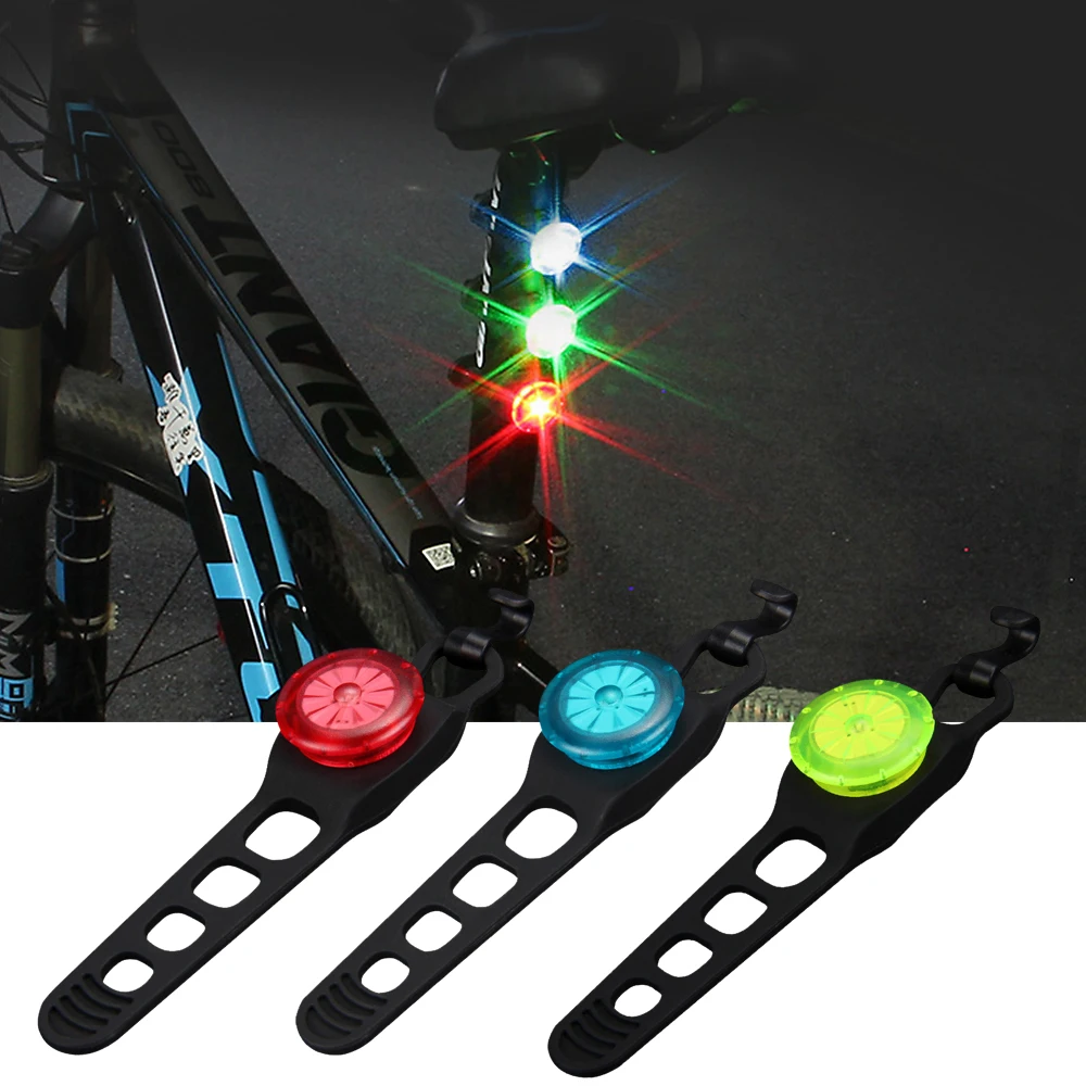 

1pc Bicycle Mini Tail Lamp Night Riding Warning LED Lamp Waterproof Multicolor Mountain Bicycle Flashlight Headlight Accessories