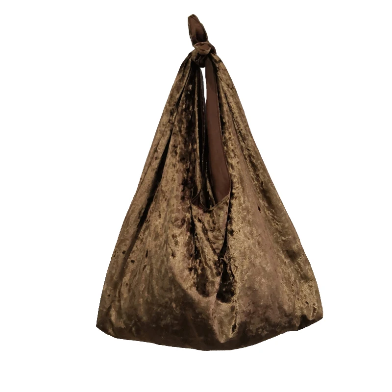 Женская сумка импортная бархатная через плечо женские ретро сумки с узелком для