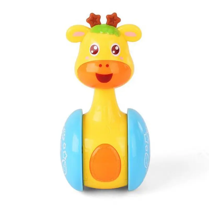 

Cartoon Giraffe Doll Tumbler Cute Rattles Sound Ring Bell Christmas Gift Baby Early Educational Toys Intelligent Development