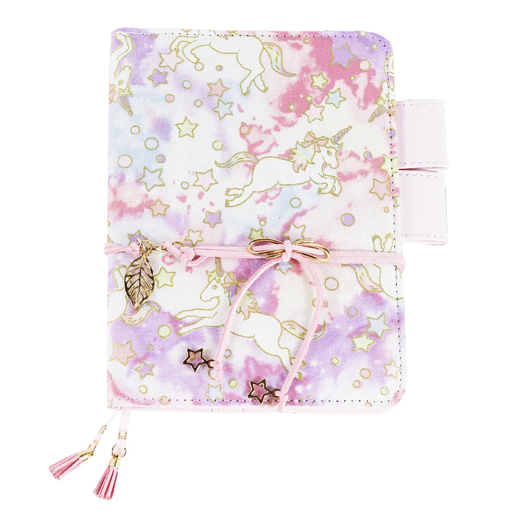 

Unicorn Notebook A5 Soft Cloth filofax Notebook Notepad with Planner Filler Paper the Office and School Supplies Stationery