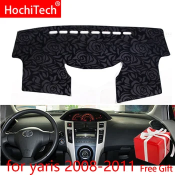 

Rose Pattern Non-slip Dashmat Dash Mat Dashboard Cover Pad Cover Carpet Car Sticker for Toyota yaris L 2008-2011 Car Styling