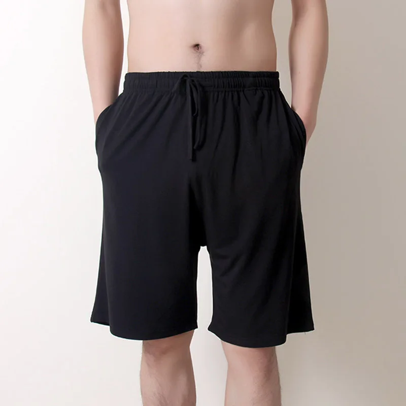 Summer Plus Size Men's Modal casual shorts homme Loose Fit Light and Thin 5 Point Pajamas knee length sleep Shorts