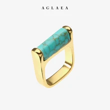 2019 Trendy Fashion Blue Turquoise Ring Plated with Au750 Gold Vintage Summer Party Signet Ring Fine Jewelry for Women 2019 Trendy Fashion Blue Turquoise Ring Plated with Au750 Gold Vintage Summer Party Signet Ring Fine Jewelry for Women
