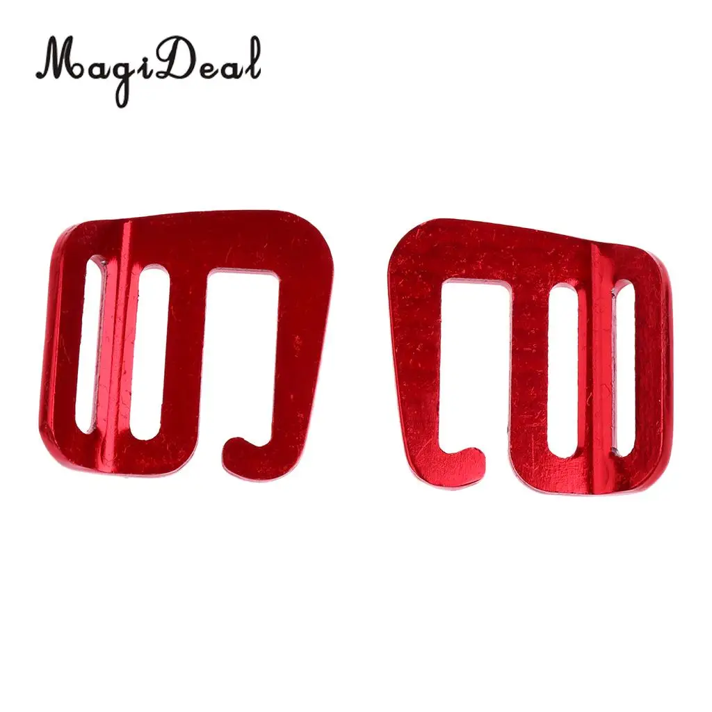MagiDeal 4 Pcs 1 inch G Hook Outdoor Webbing Buckle for Backpack Strap 25mm Black Red