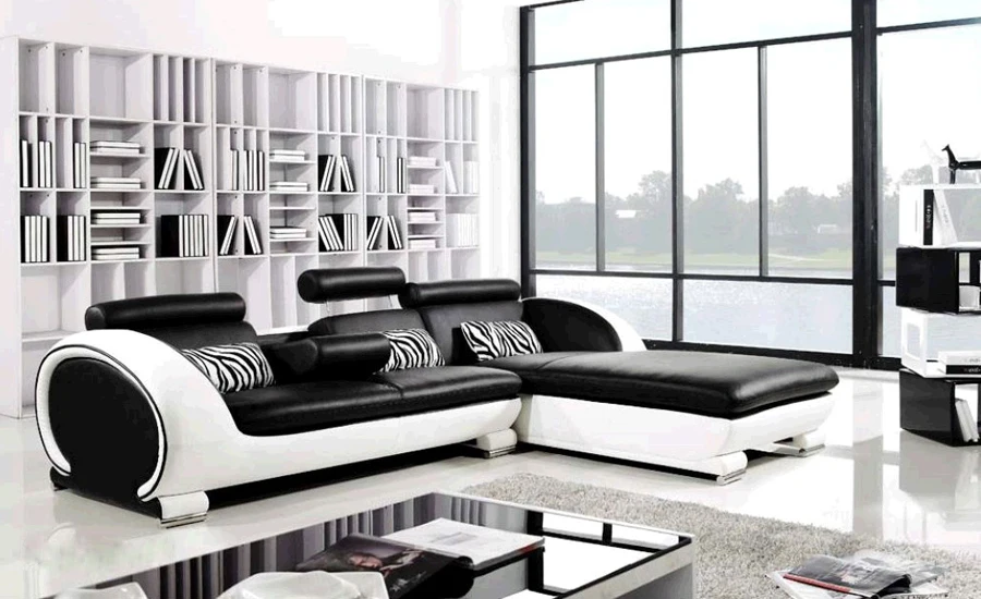 Современный дизайн дивана маленький l образный диван набор угловой кожаный