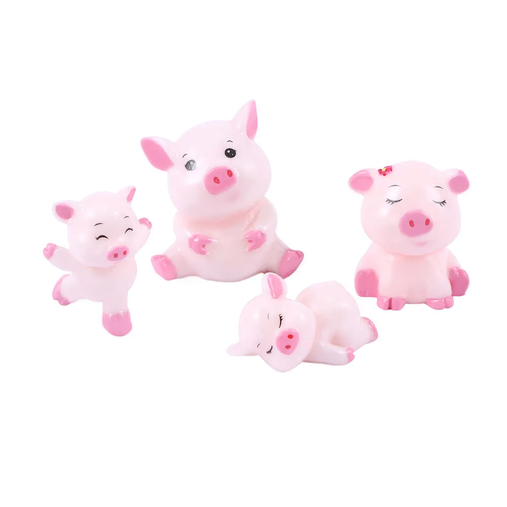 Simulation Animal Pig Model Toy Figurine Decor Plastic Animal Model Kids Gift TE