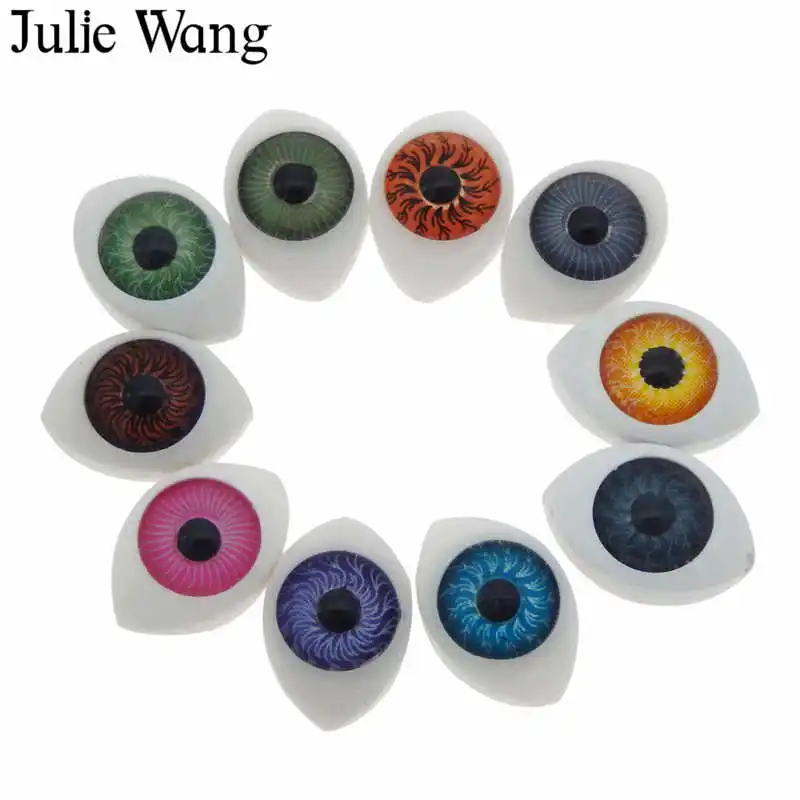 Овальные Пластиковые человеческие Глазные яблоки Julie Wang 10 шт. кукольные глаза