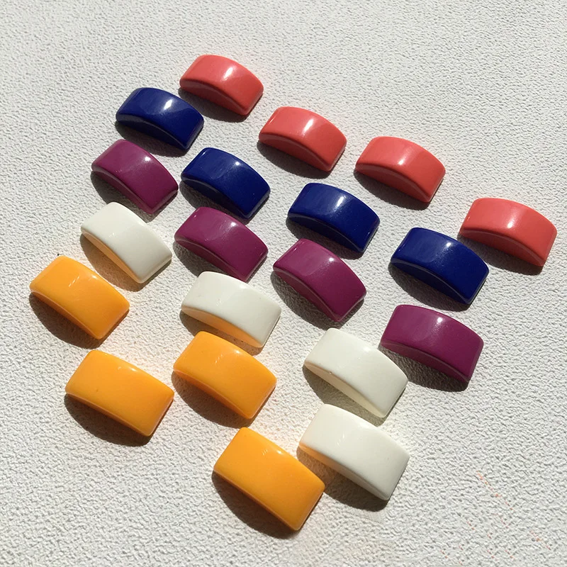 

5pcs Semicircle Stud Earring Base Findings Resin Charms Diy Bracelet Beads Earrings Necklace Headwear Jewelry Accessories F301
