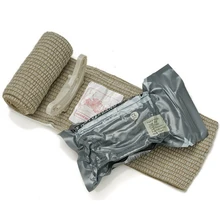 Военно-тактические аварийного повязку гемостаза вакуумная упаковка 4 дюймов Открытый Отдых Выживание Охота Армия безопасность поставок