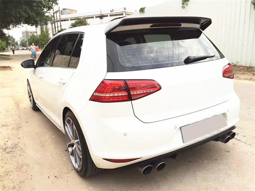 Для Golf MK7 задний спойлер из углеродного волокна на крышу для VW Golf 7 VII MK7.5 Стандартный GTI R спойлер- украшение лобового стекла