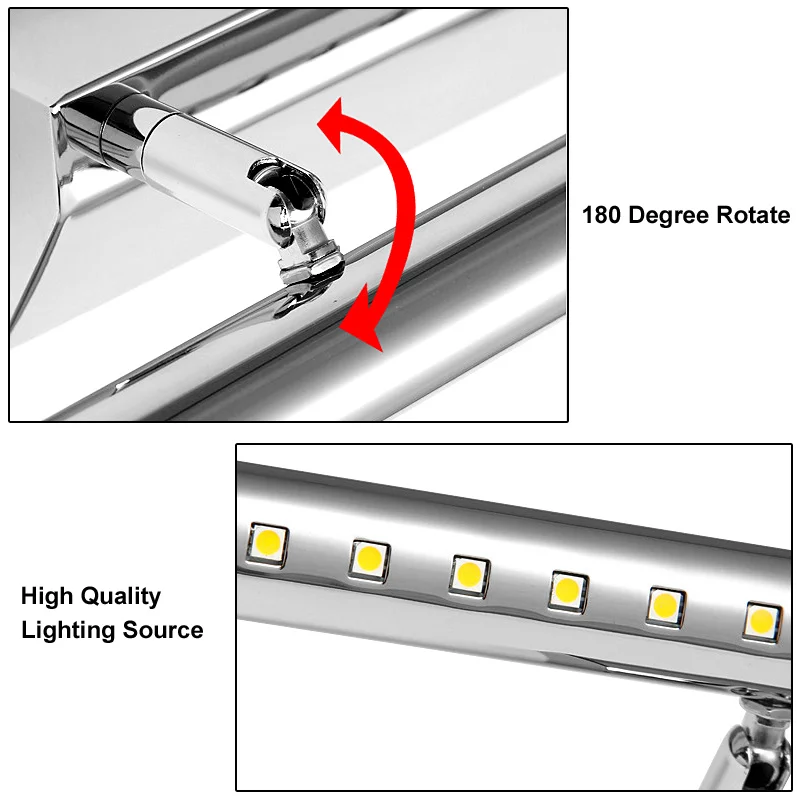 3 Вт, 5 Вт, 7 Вт, светодиодный зеркальный светильник для ванной комнаты, светильник для макияжа, светодиодный светильник для ванной комнаты, современный настенный светильник