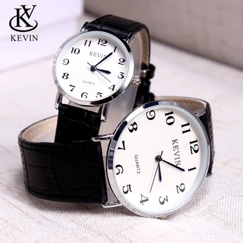

KEVIN KV 2pcs Fashion Leather Couple Watch Men Women Watches Students Gift Simple Quartz Wrist Watch Girls Boys Dropshipping