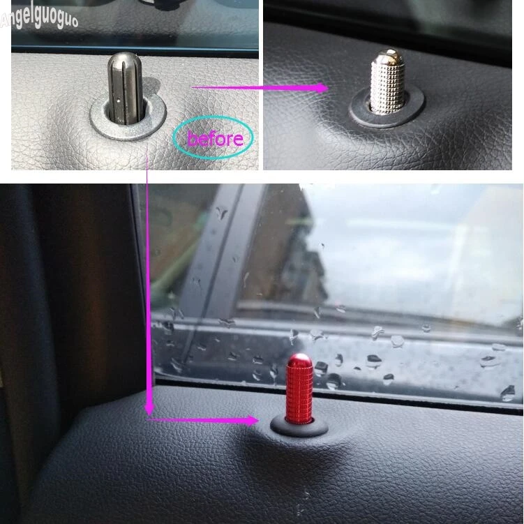 

4 pcs 2 colors For Mercedes-Benz CLA GLA A B class W176 C117 X156 W204 Car Door Bolt Lock Pin upgrade Accessories Car-styling