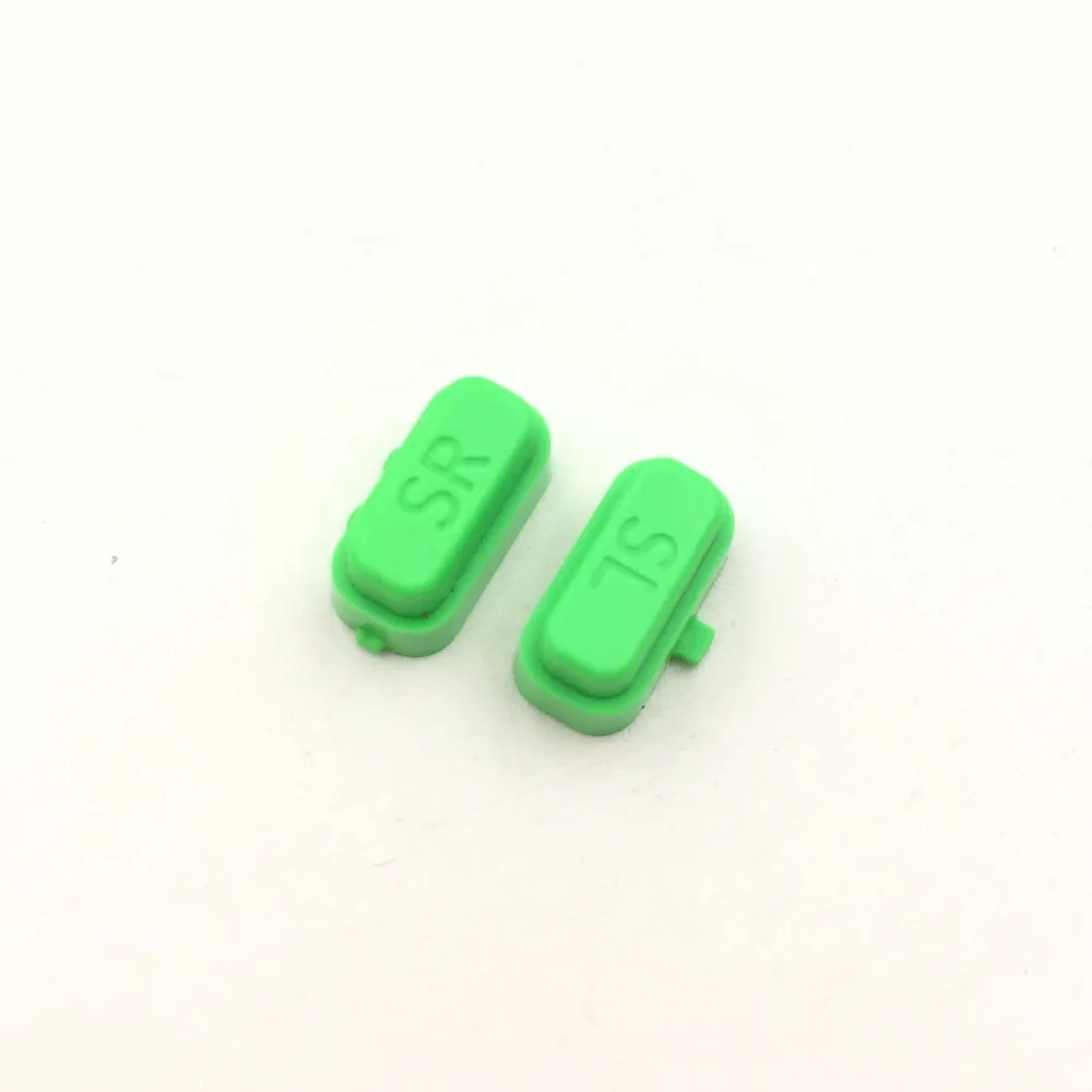 10 наборов пластиковых серый желтый правый левый SL SR кнопки для nintendo Switch Joy-Con - Color: Green