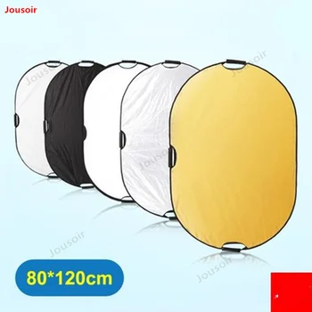 

80x120cm 5 in 1 Multi Disc Photography Studio Photo Oval Collapsible Light Reflector handhold portable photo disc CD50 T03 Y