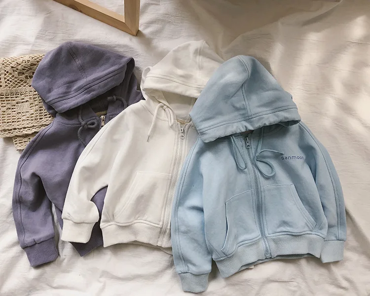 

2019 new Unisex Children Hoodies Embroidery Letter Casual Jackets Baby Boys Girls Sweatshirts Zipper Kids Spring Costumes