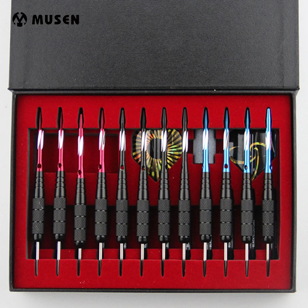 

High Quality 12pcs Dart Packing Box in Black Darts Tool Box Professional Game Dart Accessories for Indoor Outdoor Game
