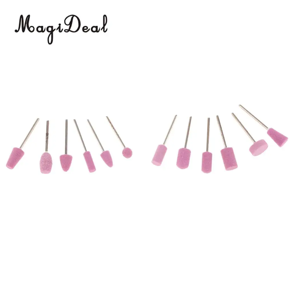 12PCS Nail Bits File Polishing Head Electric Drill Bit Grinding Replacement Manicure Pedicure Tools Set