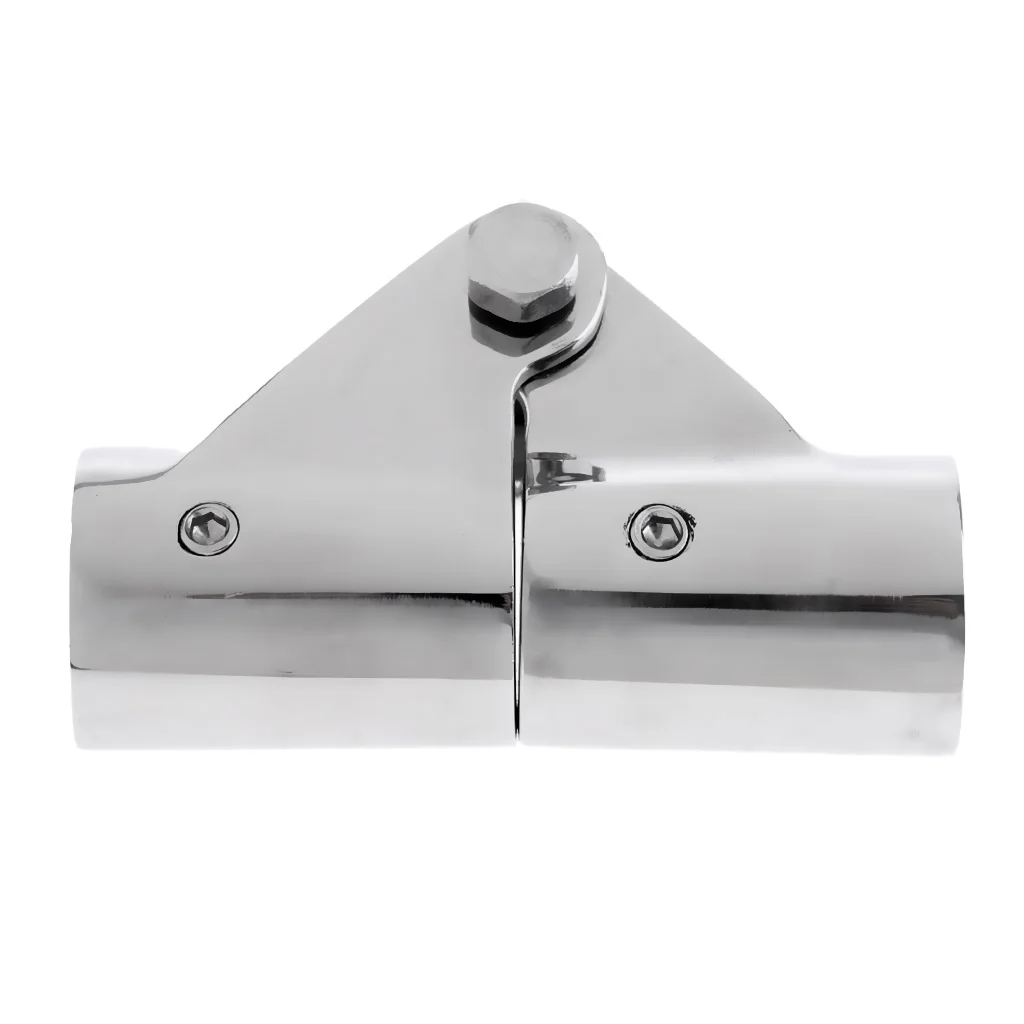 Stainless Steel Boat Rail Fittings Folding Swivel Tube Pipe Connector 22mm