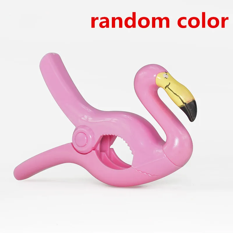 

WOWCC Plastic Beach Towel Clips Hanger Pink Flamingo Shape Clothes Shoes Peg Clip Grip Clothespin Clothesline Accessories
