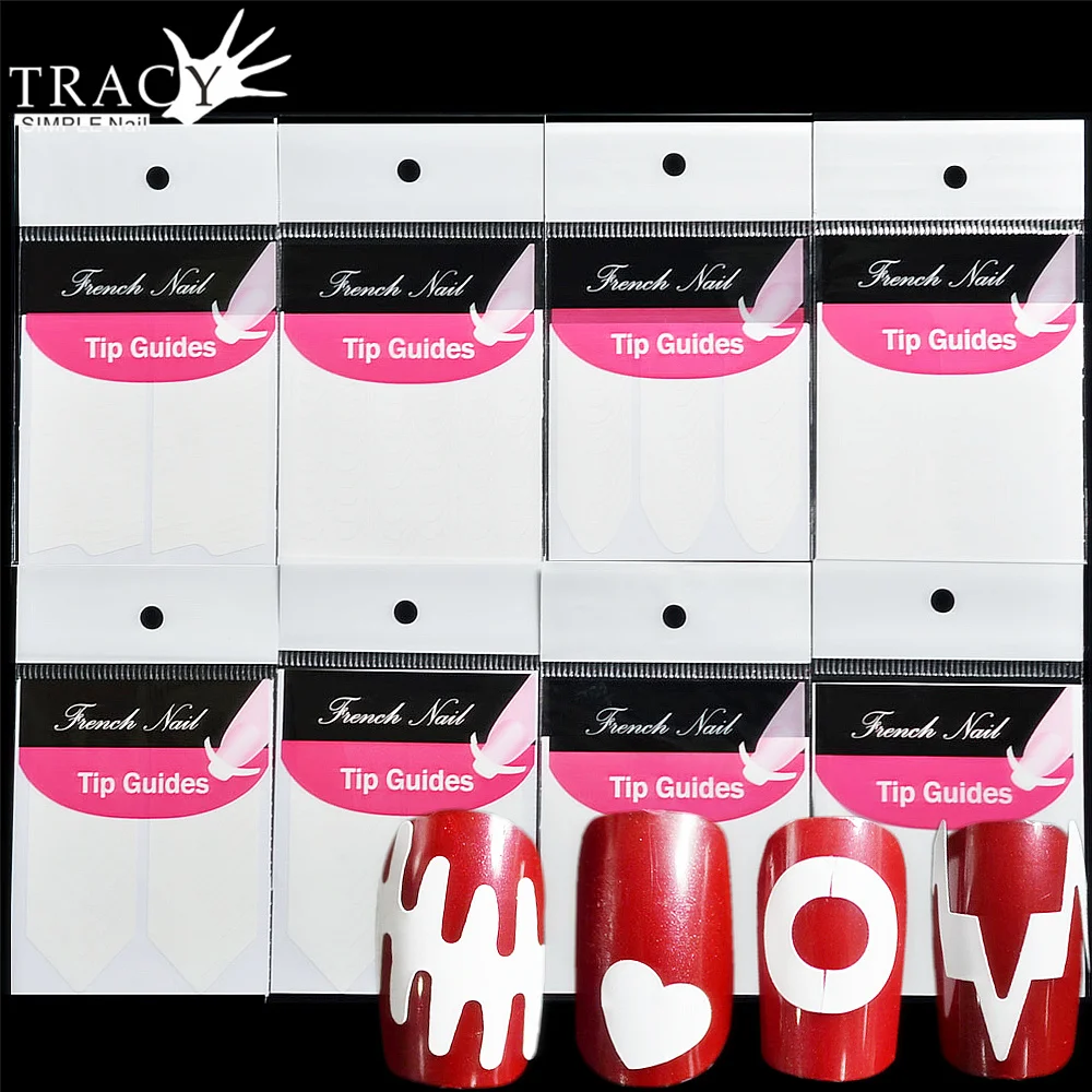 24 Sheets Lot French Manicure Diy Nail Art Tips Guides Stickers