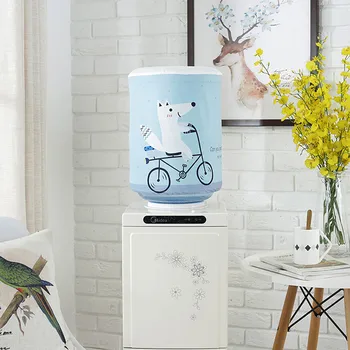 

Printed Cartoon Animal Cloth Art Drinking Fountains Barrels Water Dispenser Dust Cover Household Merchandises Protector