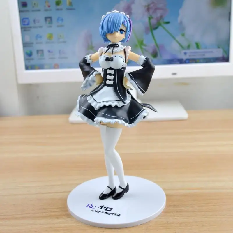 

Anime Re: Zero Kara Hajimeru Isekai Seikatsu Ram / Rem Maid Ver. PVC Figure Collectible Model Toy
