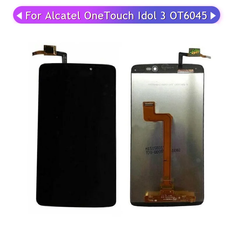 Screen For Alcatel OneTouch Idol 3 6045 6045Y 6045K 6045I LCD Display Touch Screen Assembly Glass Panel Digitizer Touch Sensor