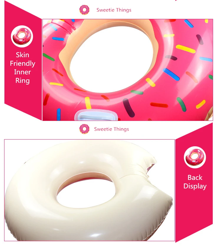 Летние Новые 60-120 см надувные плавательные кольца в форме пончика утолщенные большие высококачественные женские плавательные кольца