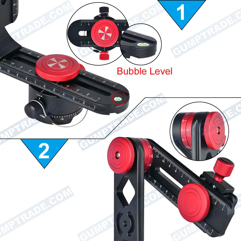 MENGS PH-720B 720/° Panoramic Fluid Head Aluminum Alloy for DSLR Camera Compatible with Arca-Swiss Standard