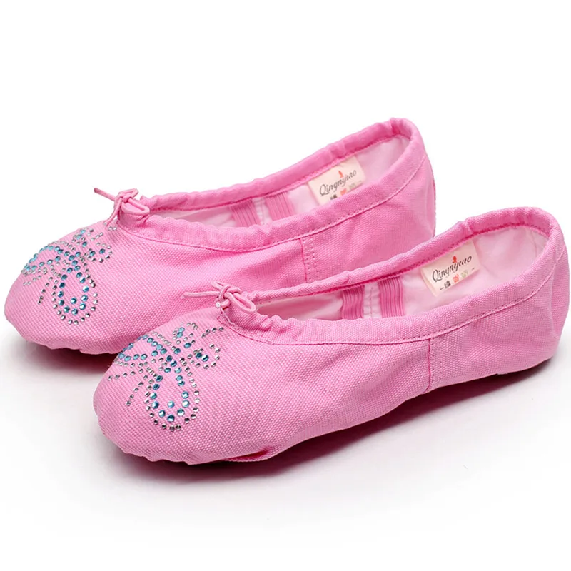 Мягкие танцевальные балетки для взрослых парусиновая обувь девочек занятий
