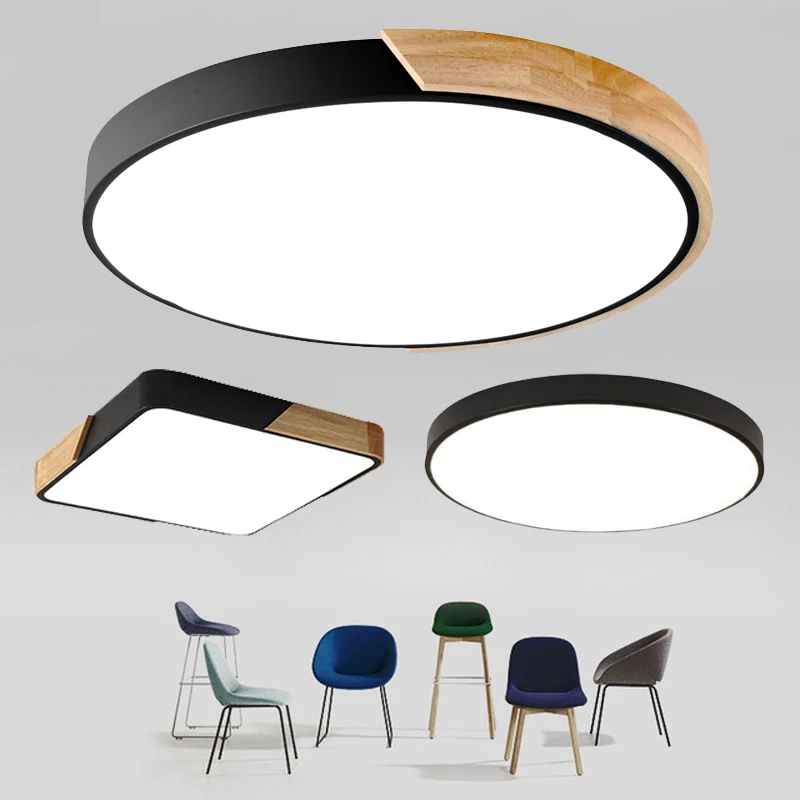  Ultra-thin LED 5cm Ceiling Light Modern Ceiling Lamp Surface Mount Flush Panel Remote Control Light - 32950937459