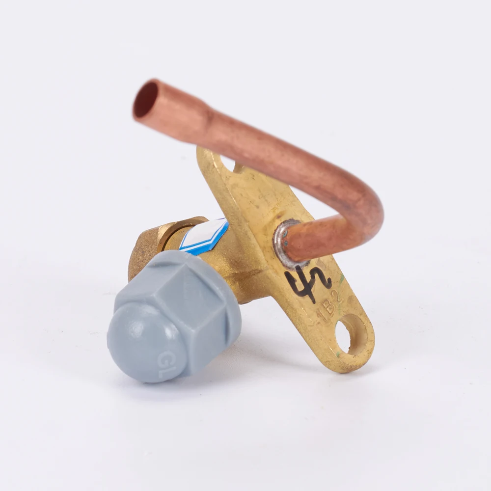 air conditioning three way high and low pressure stop valve right angle