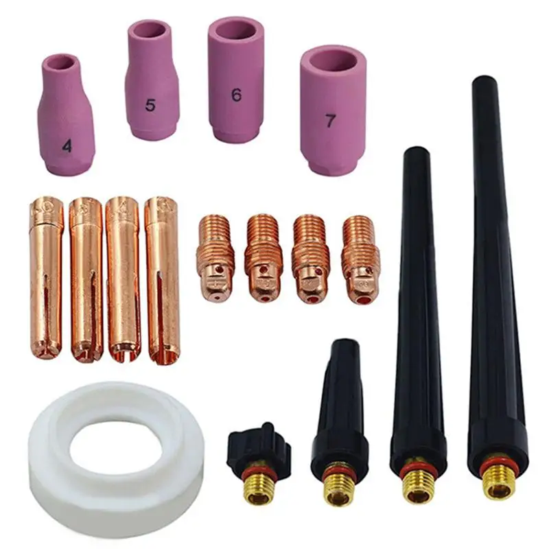 

WINOMO WINOMO 53Pcs TIG Gas Lens Collet Body Assorted Size Kit Fit SR WP9 20 25 TIG Welding Torch