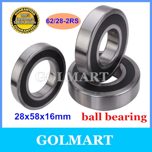 2 Bearing 62/28-2RS 28x58x16 Sealed Ball Bearings VXB Brand 2 Bearing 62/28-2RS 28x58x16 Sealed Ball Bearings VXB Brand