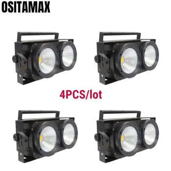 

4pcs/lot Blinder Audience Light COB 2x100w Warm White Cool White LED Stage Lighting Effect DMX512 Strobe Blinder Disco Light