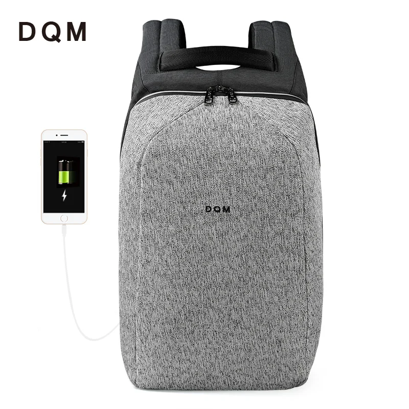DQM устойчивый к порезу mochila USB 15 6 рюкзаки для ноутбука дорожная противокражная