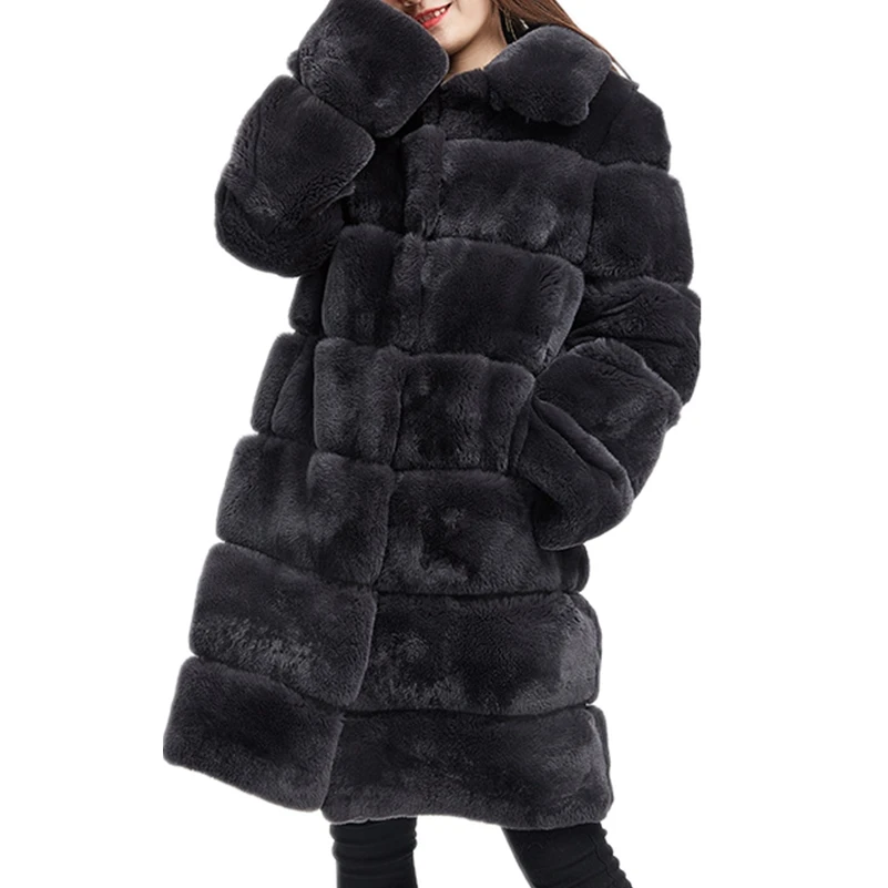 Lisa Colly, Женское пальто, куртка, зимняя, толстая, теплая, с длинным рукавом, искусственный мех, пальто, меховое, искусственный мех, куртка, пушистое, женское меховое пальто