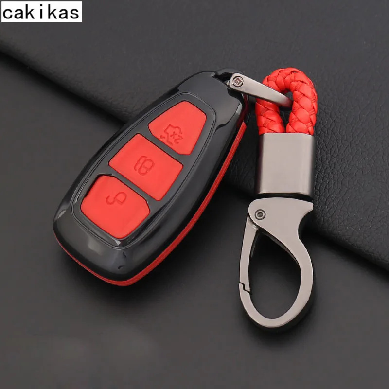 ABS автомобильный Стайлинг чехол для ключей Fob Ford Focus 2 3 ST Mondeo Kuga Fiesta Ecosport Ranger Escape