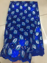 

New arrival African Handcut organza lace Nigeria garden sewing lace fabric with sequins 5 yards Hot Sale