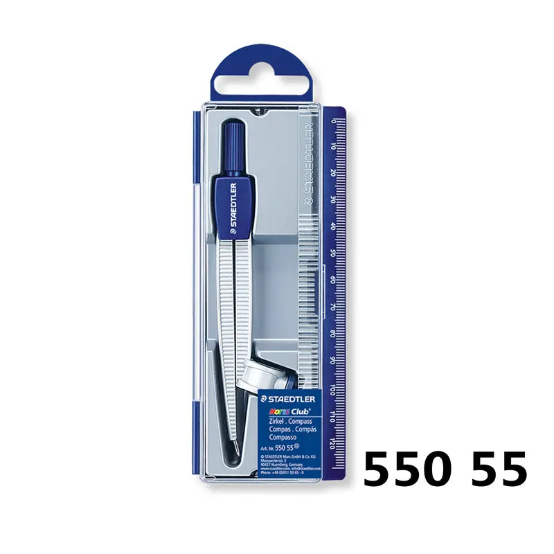 Staedtler Noris Club 550 50/55/60 школьная набор компасов со свинцом, универсальный адаптер составление механический инструмент