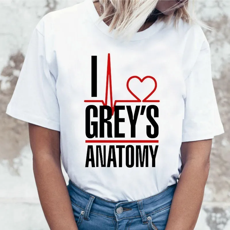 Cartoon Greys Anatomy T-shirts Women You're My Person Letter T Shirt 90s Harajuku Ullzang Fashion Tops Tee Korean Tshirt Female - Color: 18