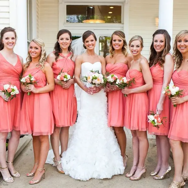 coral beach wedding dresses