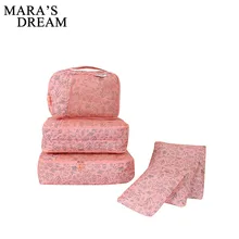 Mara мечта 6 шт./компл. высокое качество Oxford Тканевые для путешествий Сетчатая Сумка чемодан Организатор Упаковка объемный Органайзер дорожные сумки