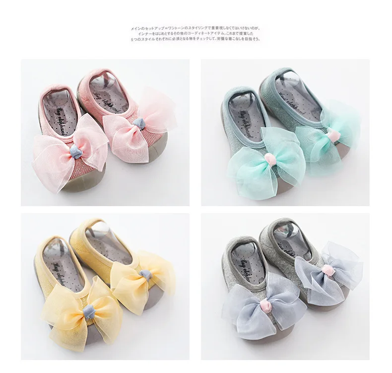 Newborn Boy Girl Anti-slip Socks Baby Anti-skid Soft Socks Baby Lace Bow Socks With Rubber Soles  Toddlers Baby Socks Kids First Walker Warm boy girls First walking slipper Socks (16)