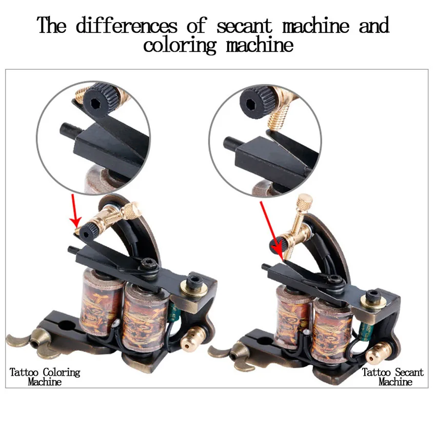Татуировка пистолет роторная машинка для татуировки мотор 10 Обертывания Катушки лайнер и шейдер боди-арт тату для источника питания машина ручка татуировки поставка
