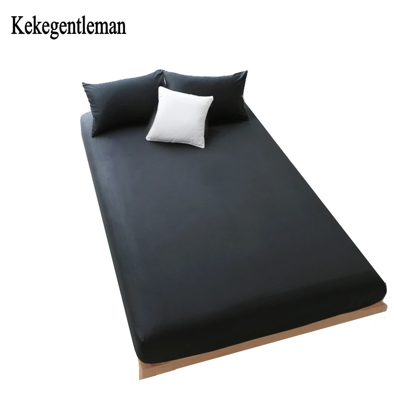 Однотонное постельное белье Kekegentleman из 100% хлопка 1 шт. 600TC простыня серого цвета