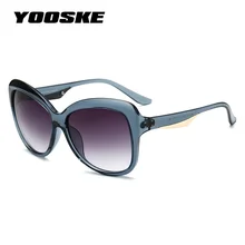 YOOSKE, топовые Винтажные Солнцезащитные очки, очки оверсайз, женские солнцезащитные очки для вождения, модные, известный бренд, черные, ретро оттенки для женщин, UV400